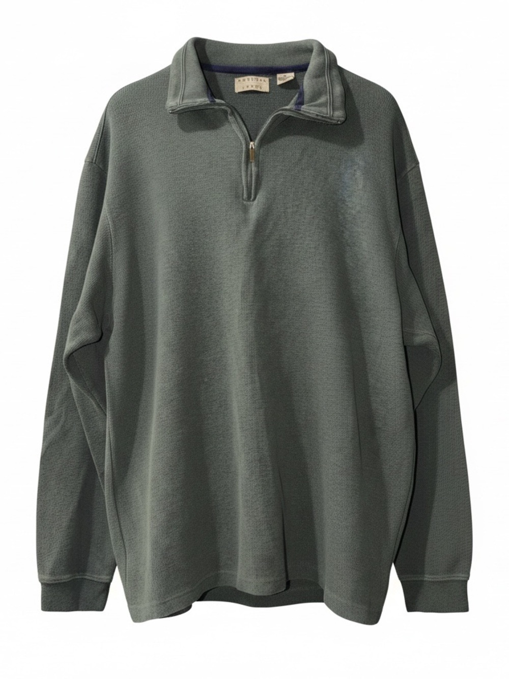 Men's Olive Green Half-Zip Fleece Pullover